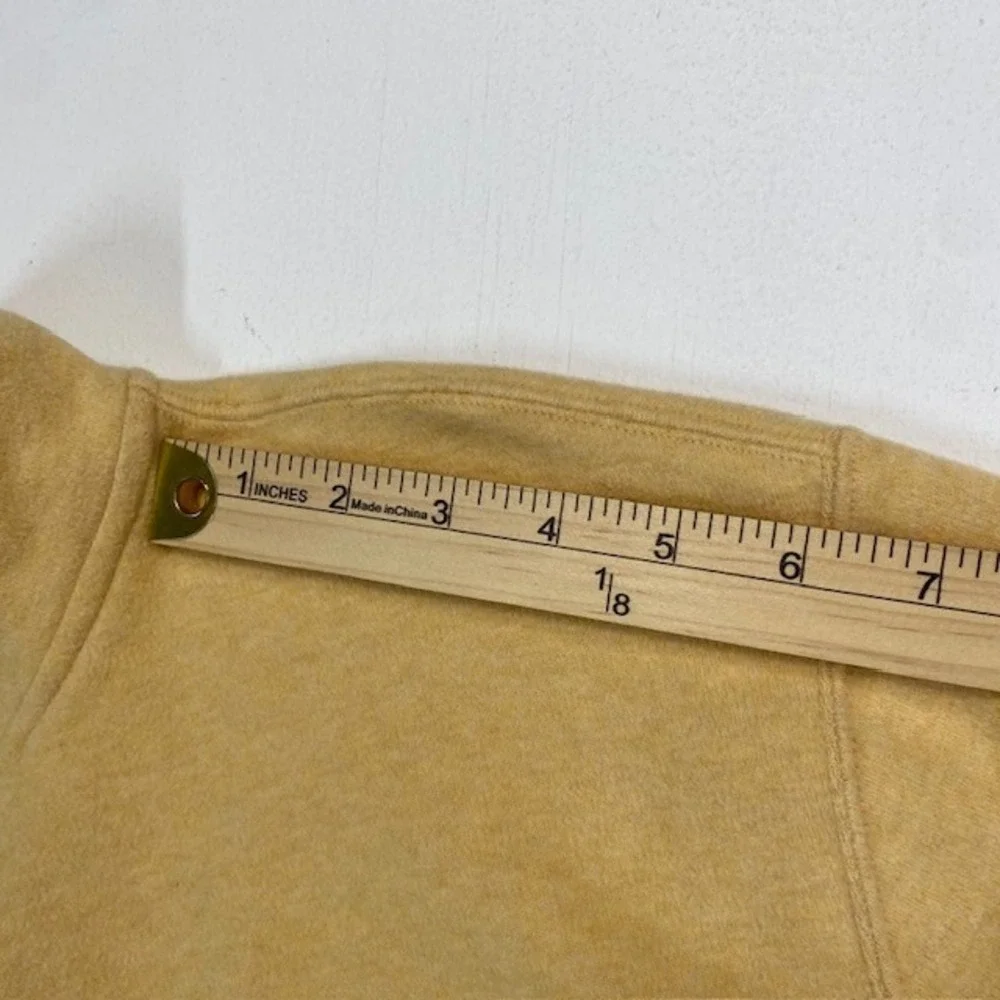 Peter Millar Mens Yellow Cotton 1/4 Zip Pullover Sweater Large Mock Neck Vintage